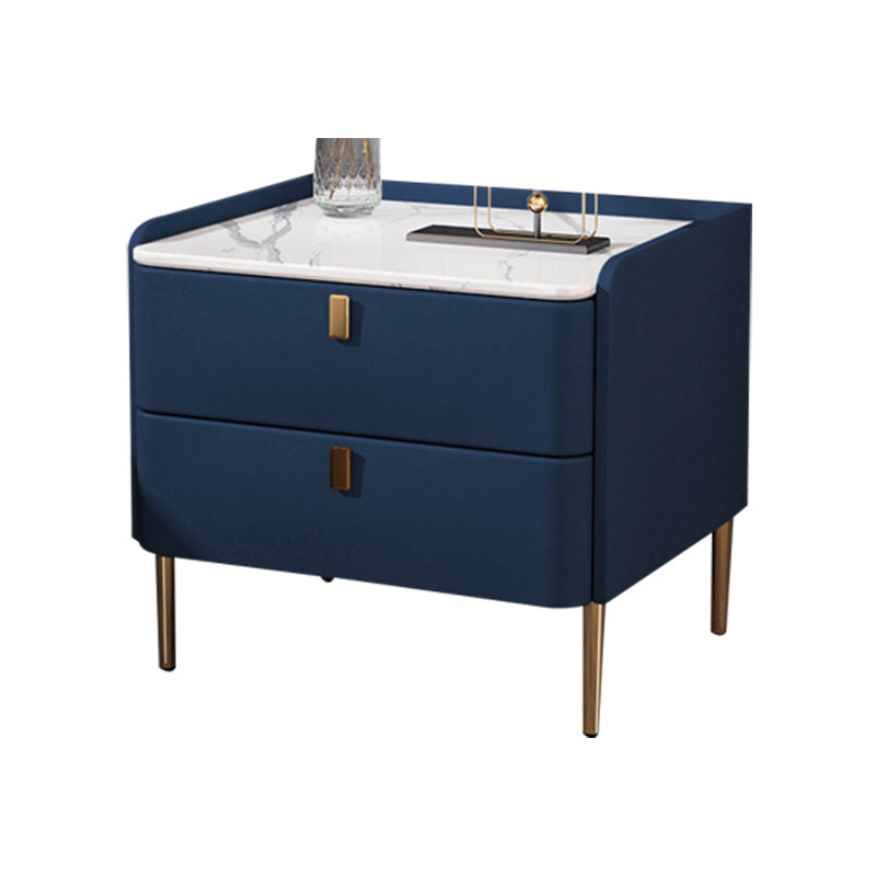 Cama de piedra mesita de noche de acento de glamour mesita de noche con cajones