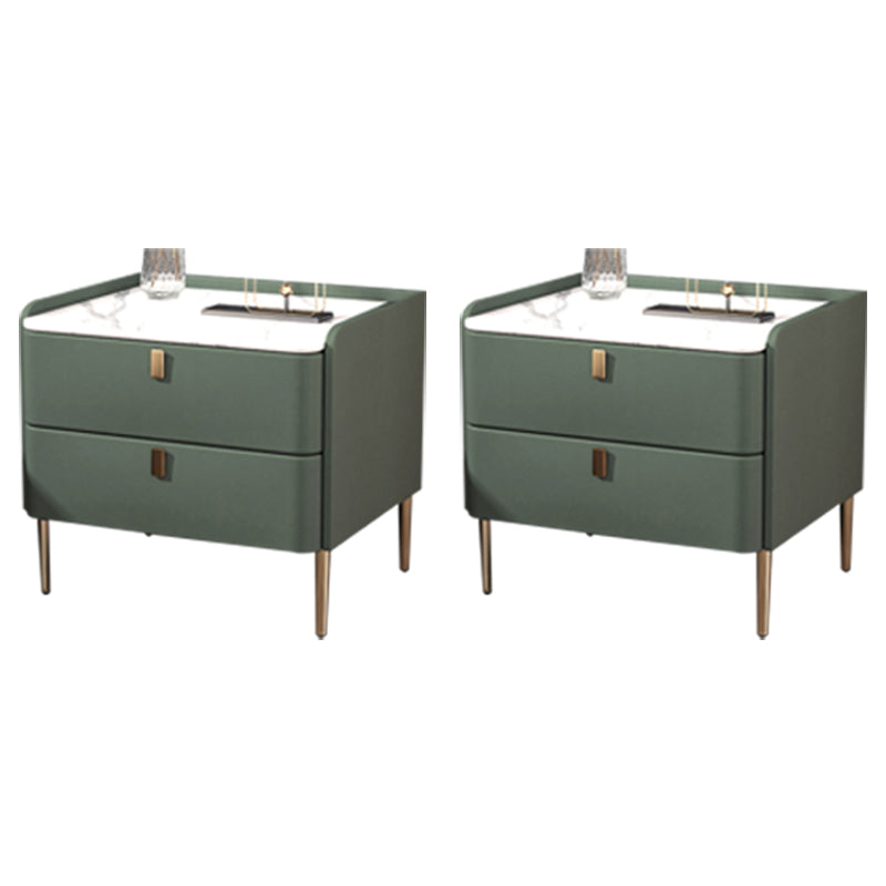 Cama de piedra mesita de noche de acento de glamour mesita de noche con cajones