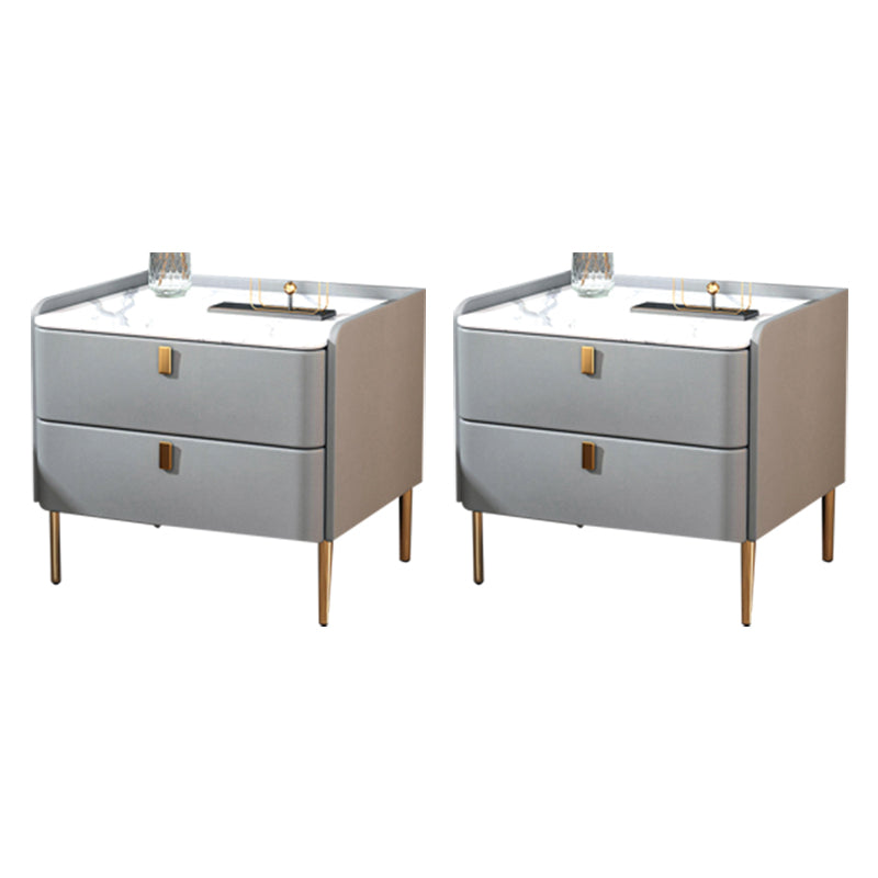 Cama de piedra mesita de noche de acento de glamour mesita de noche con cajones