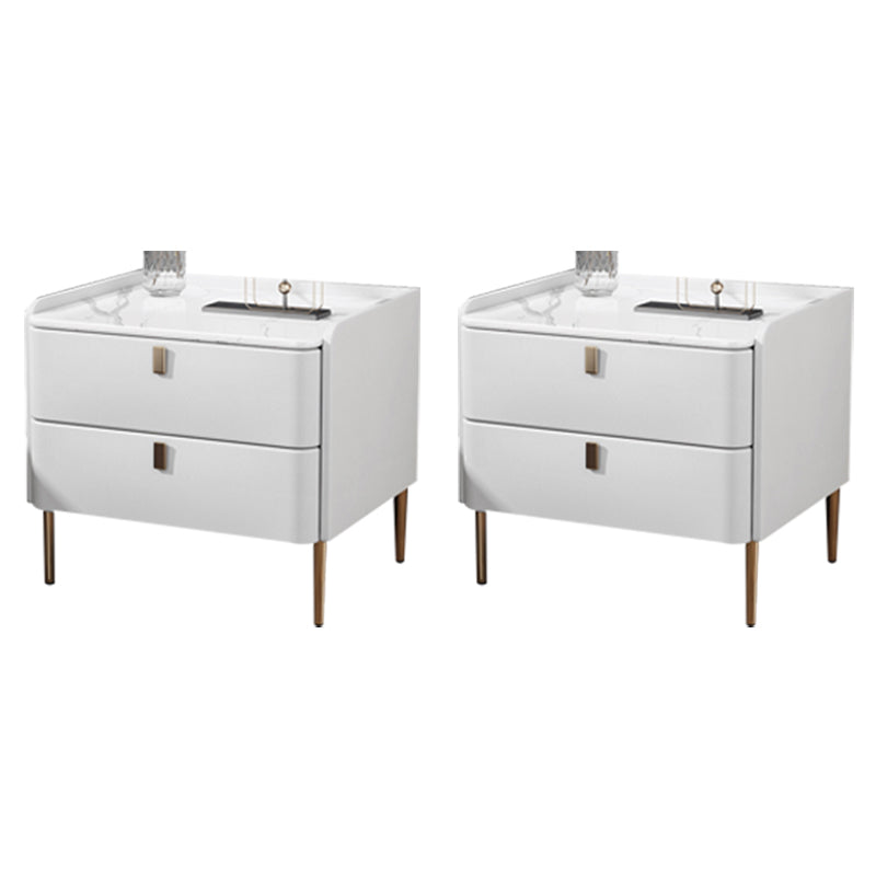 Cama de piedra mesita de noche de acento de glamour mesita de noche con cajones