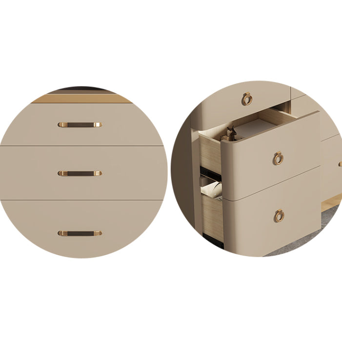 Cofensador de cofres de almacenamiento glamoroso cofre de almacenamiento de madera con cajones