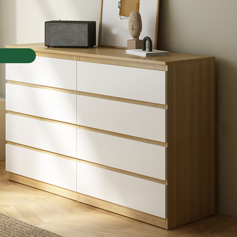 Modernism Horizontal Double Dresser Wood Storage Bachelor Chest for Home