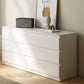 Modernism Horizontal Double Dresser Wood Storage Bachelor Chest for Home
