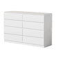 Modernism Horizontal Double Dresser Wood Storage Bachelor Chest for Home
