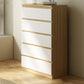 Modernism Horizontal Double Dresser Wood Storage Bachelor Chest for Home