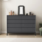 Modern Dresser Solid Wood Storage Chox Profirer con 8 cajones