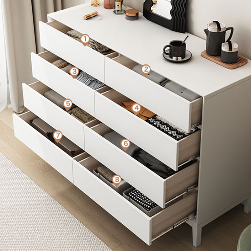 Modern Dresser Solid Wood Storage Chox Profirer con 8 cajones