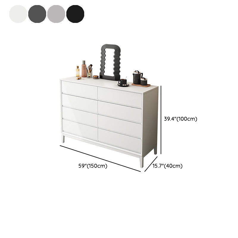 Modern Dresser Solid Wood Storage Chox Profirer con 8 cajones
