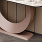 Media de la mesa contemporánea Table de piedra White/Black/Black/Pink Console Table