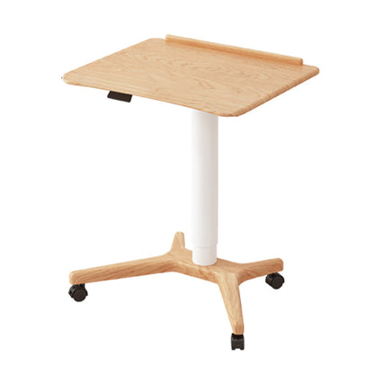 Bureau de bureau à domicile en bois en caoutchouc contemporain.