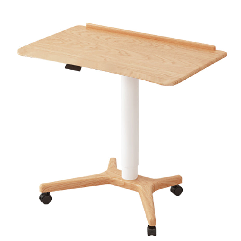 Bureau de bureau à domicile en bois en caoutchouc contemporain.