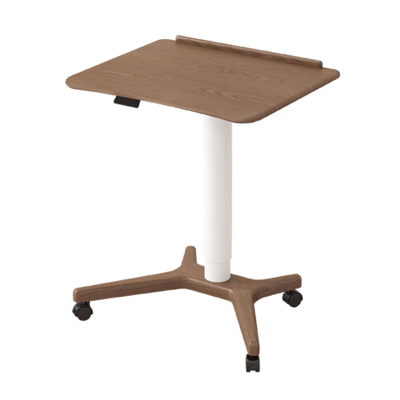 Bureau de bureau à domicile en bois en caoutchouc contemporain.