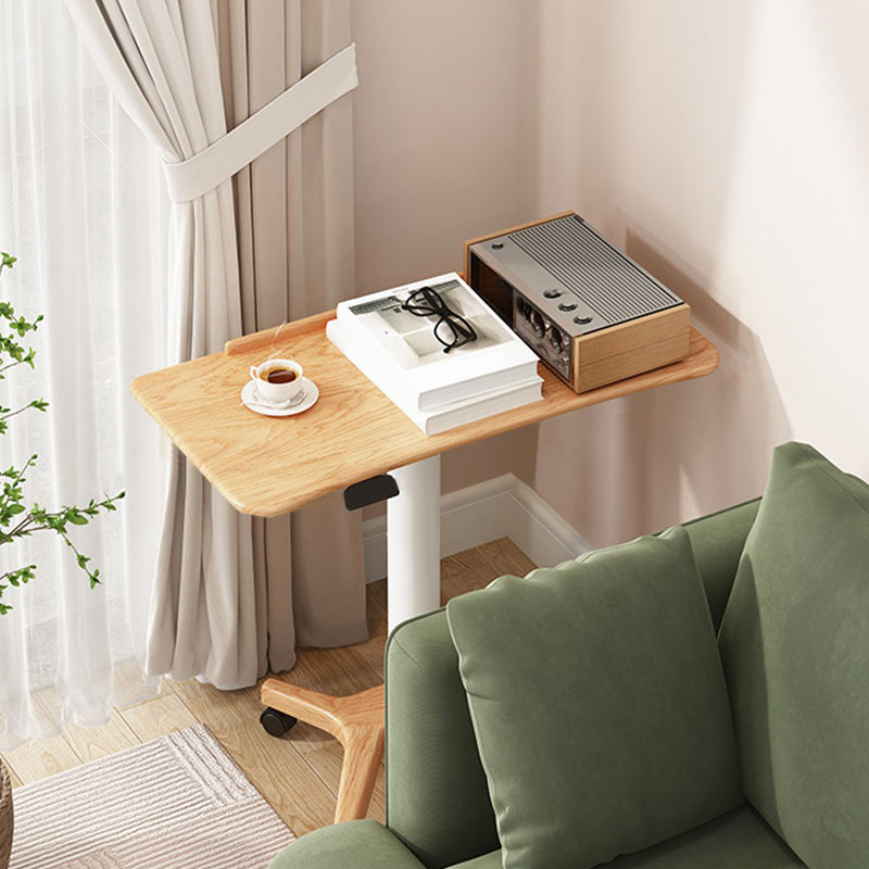 Bureau de bureau à domicile en bois en caoutchouc contemporain.