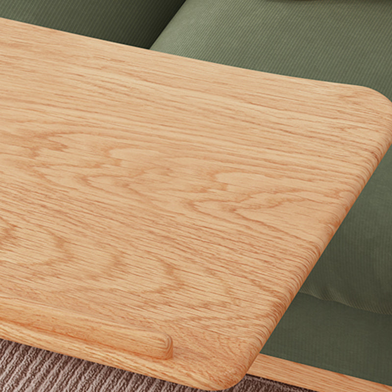 Bureau de bureau à domicile en bois en caoutchouc contemporain.