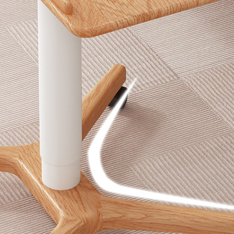 Bureau de bureau à domicile en bois en caoutchouc contemporain.