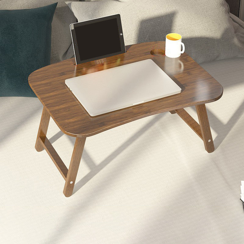Contemporary Style Wood Office Desk Irregular Shape Task Desk for Home 24"L x 17"W x 9"H Shelves Clearhalo 'furn' 'furn_office_desk' 'Furniture' 'Office Desks' 'Office Furniture' 'office_desk' 7609481