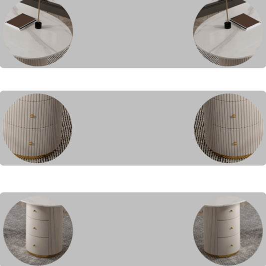 Bureau d'écriture en pierre de style glamour Bureau en bois d'origine avec 3 tiroirs