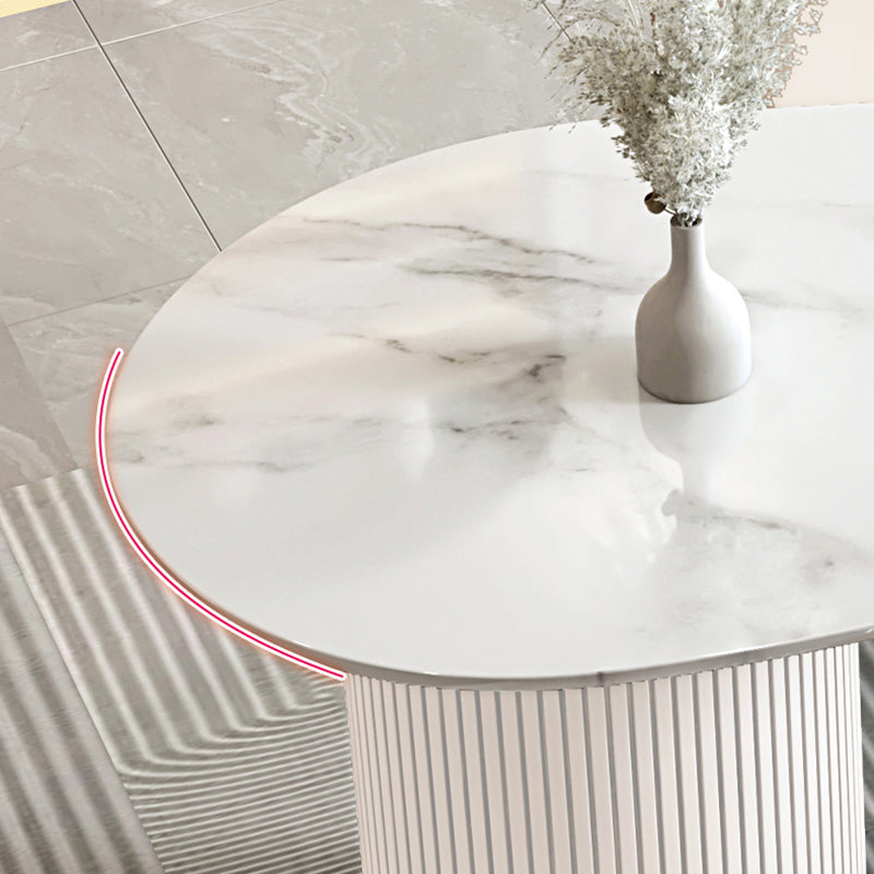 Glam Stone Writing Desk Acrylic Pedestal Office Desk with 3 Drawers Clearhalo 'furn' 'furn_office_desk' 'Furniture' 'Office Desks' 'Office Furniture' 'office_desk' 7609530