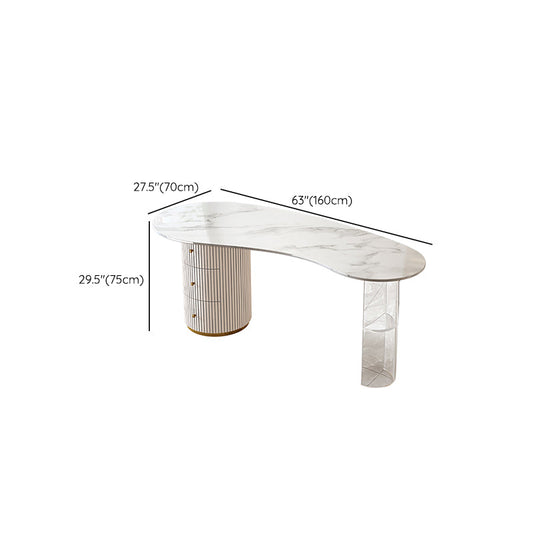 Bureau d'écriture en pierre de style glamour