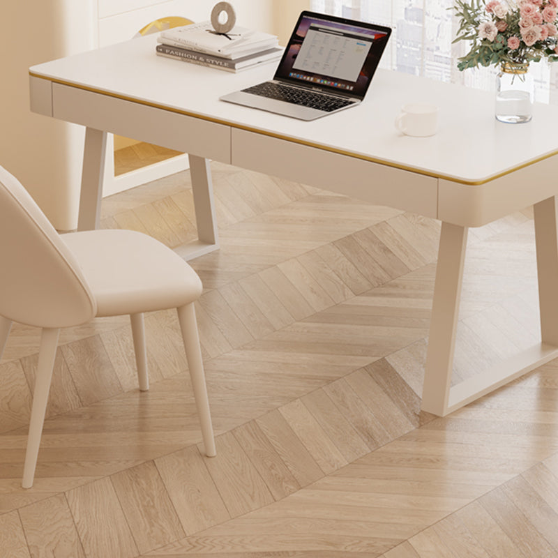 Bureau d'écriture en pierre de style glamour Bureau de traîneau en métal pour la maison