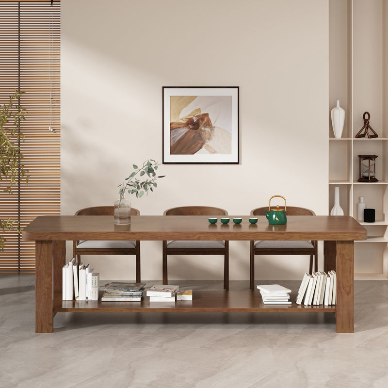 Bureau de réunion en bois massif bourse de bureau rectangulaire, 29,5 pouces de haut