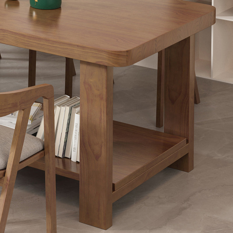 Bureau de réunion en bois massif bourse de bureau rectangulaire, 29,5 pouces de haut