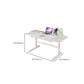 Contemporary Adjustable Height Writing Desk White T-shape Base Office Desk Clearhalo 'furn' 'furn_office_desk' 'Furniture' 'Office Desks' 'Office Furniture' 'office_desk' 7609600