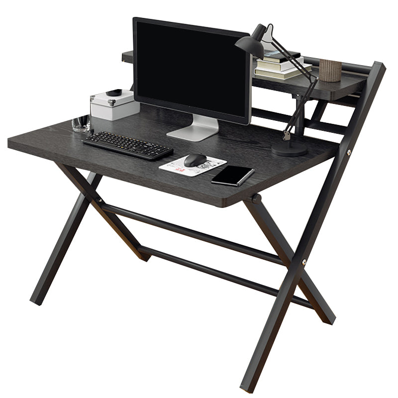 Modern Folding Writing Desk Trestle Base Dormitory Office Desk Clearhalo 'furn' 'furn_office_desk' 'Furniture' 'Office Desks' 'Office Furniture' 'office_desk' 7609613