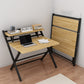 Rectangular Folding Home Writing Desk Trestle Steel Base Office Desk Clearhalo 'furn' 'furn_office_desk' 'Furniture' 'Office Desks' 'Office Furniture' 'office_desk' 7609621