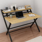 Rectangular Folding Home Writing Desk Trestle Steel Base Office Desk 48"L x 24"W x 34"H Natural Clearhalo 'furn' 'furn_office_desk' 'Furniture' 'Office Desks' 'Office Furniture' 'office_desk' 7609623