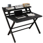 Rectangular Folding Home Writing Desk Trestle Steel Base Office Desk Clearhalo 'furn' 'furn_office_desk' 'Furniture' 'Office Desks' 'Office Furniture' 'office_desk' 7609630