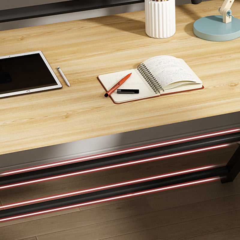 Rectangular Folding Home Writing Desk Trestle Steel Base Office Desk Clearhalo 'furn' 'furn_office_desk' 'Furniture' 'Office Desks' 'Office Furniture' 'office_desk' 7609632