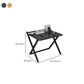 Rectangular Folding Home Writing Desk Trestle Steel Base Office Desk Clearhalo 'furn' 'furn_office_desk' 'Furniture' 'Office Desks' 'Office Furniture' 'office_desk' 7609635