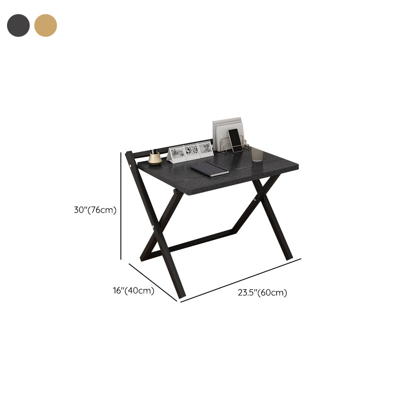 Rectangular Folding Home Writing Desk Trestle Steel Base Office Desk Clearhalo 'furn' 'furn_office_desk' 'Furniture' 'Office Desks' 'Office Furniture' 'office_desk' 7609635