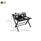Rectangular Folding Home Writing Desk Trestle Steel Base Office Desk Clearhalo 'furn' 'furn_office_desk' 'Furniture' 'Office Desks' 'Office Furniture' 'office_desk' 7609636