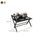 Rectangular Folding Home Writing Desk Trestle Steel Base Office Desk Clearhalo 'furn' 'furn_office_desk' 'Furniture' 'Office Desks' 'Office Furniture' 'office_desk' 7609637