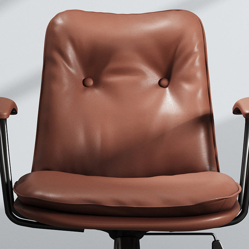 モダンなオフィスチェア固定されたアームズデスクチェアとホーム用の車輪付き