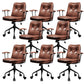 Modern Office Chair Fixed Arms Desk Chair with Wheels for Home