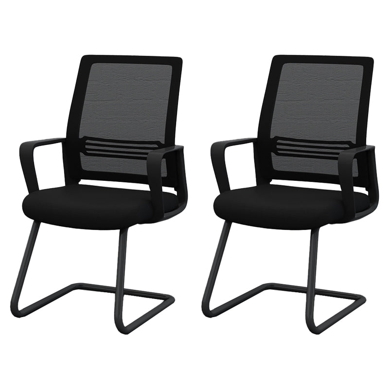 Modernismus fester Waffen Office Stuhl Keine Räder Schwarz/Weißer Schreibtischstuhl für Zuhause