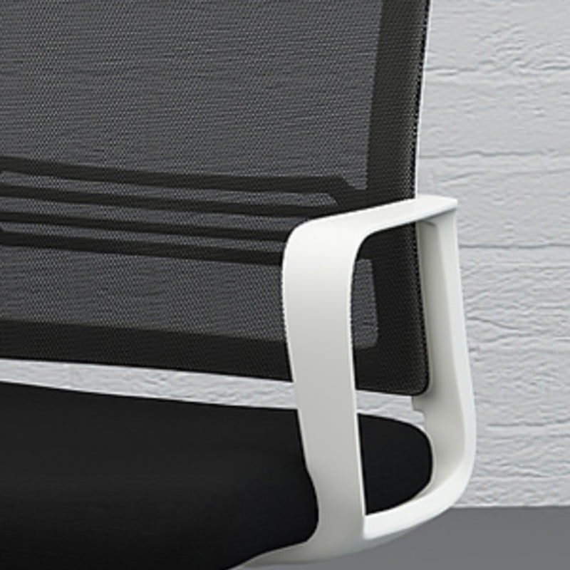 Modernismus fester Waffen Office Stuhl Keine Räder Schwarz/Weißer Schreibtischstuhl für Zuhause