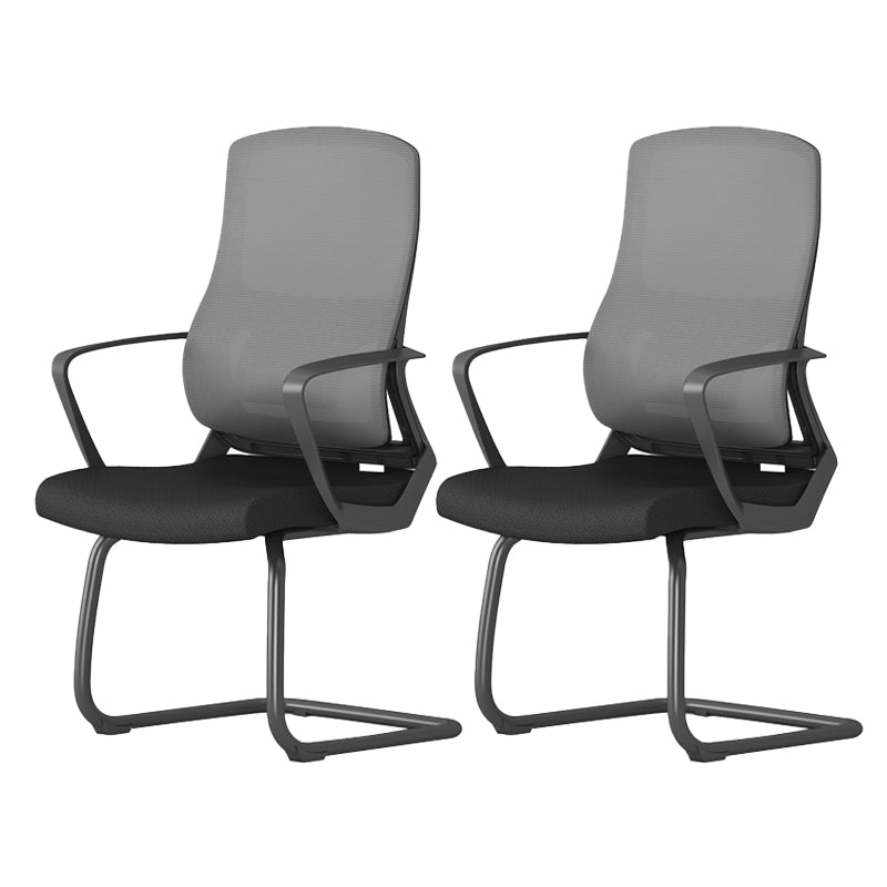 オフィスのためのモダニズム固定武器室の椅子ブラックデスクチェア