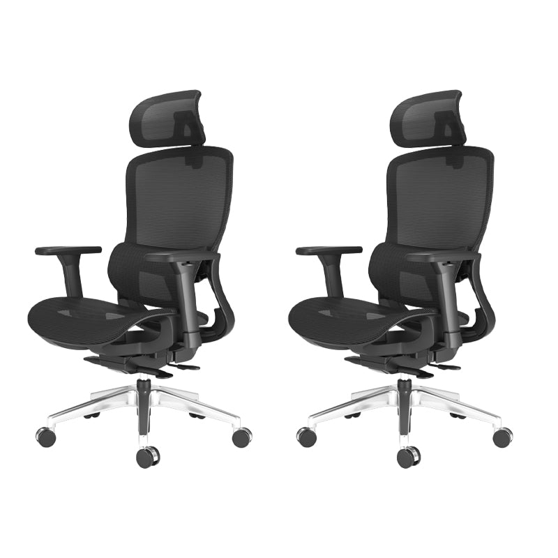 Verstelbare wapenstoel Mesh Desk stoel met wielen voor thuis