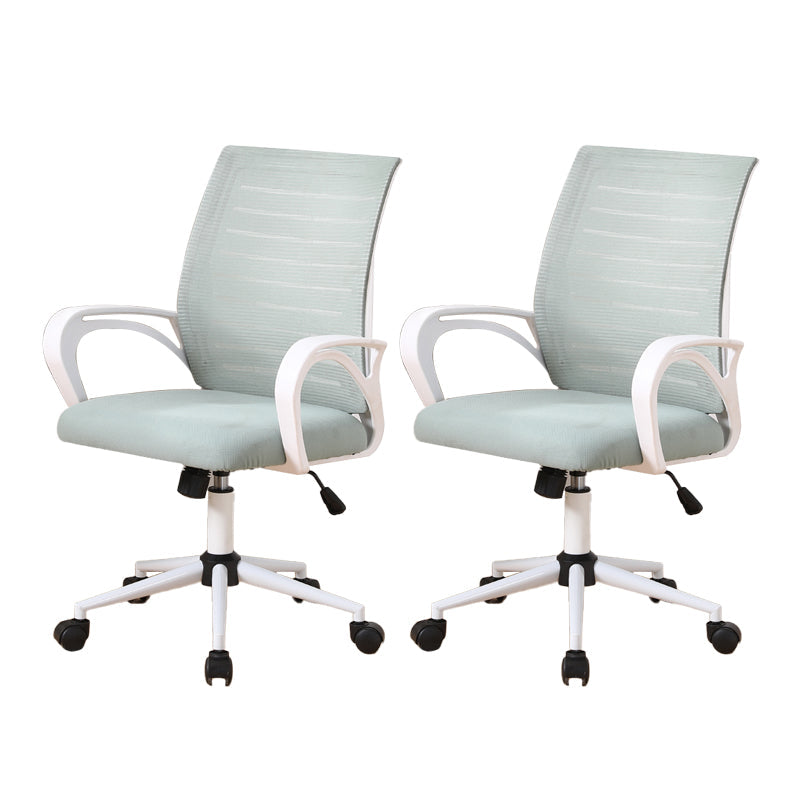 Modernismo sedia da ufficio ad armi fissa sedia da retro della scrivania con ruote