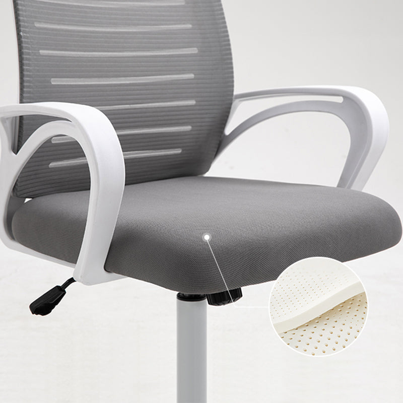 Modernismo sedia da ufficio ad armi fissa sedia da retro della scrivania con ruote