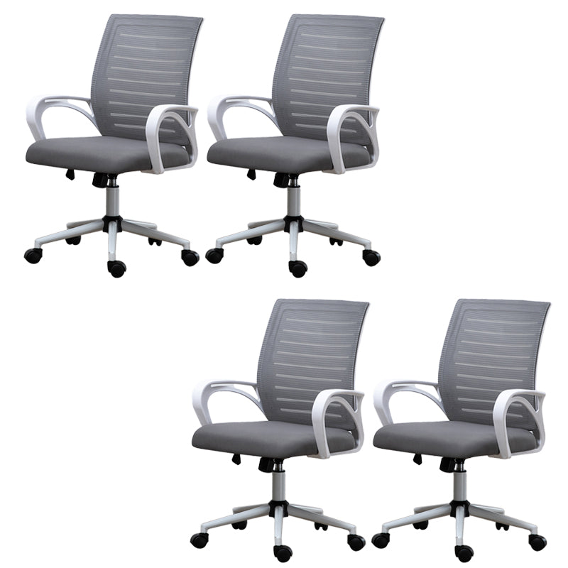 Modernism Fixed Arms Office Chair Mesh Back Desk Chair with Wheels