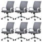 Modernism Fixed Arms Office Chair Mesh Back Desk Chair with Wheels