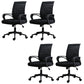 Modernism Fixed Arms Office Chair Mesh Back Desk Chair with Wheels