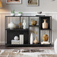 Horizontal Metal Bookcase Modern Open Back Bookshelf with Shelves Clearhalo 'Bookcases' 'furn' 'furn_bookcases' 'Furniture' 'Office Furniture' 7609858