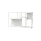 Horizontal Metal Bookcase Modern Open Back Bookshelf with Shelves 47"L x 12"W x 31"H White Clearhalo 'Bookcases' 'furn' 'furn_bookcases' 'Furniture' 'Office Furniture' 7609861