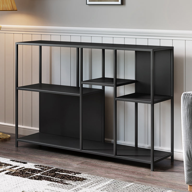 Horizontal Metal Bookcase Modern Open Back Bookshelf with Shelves Clearhalo 'Bookcases' 'furn' 'furn_bookcases' 'Furniture' 'Office Furniture' 7609862